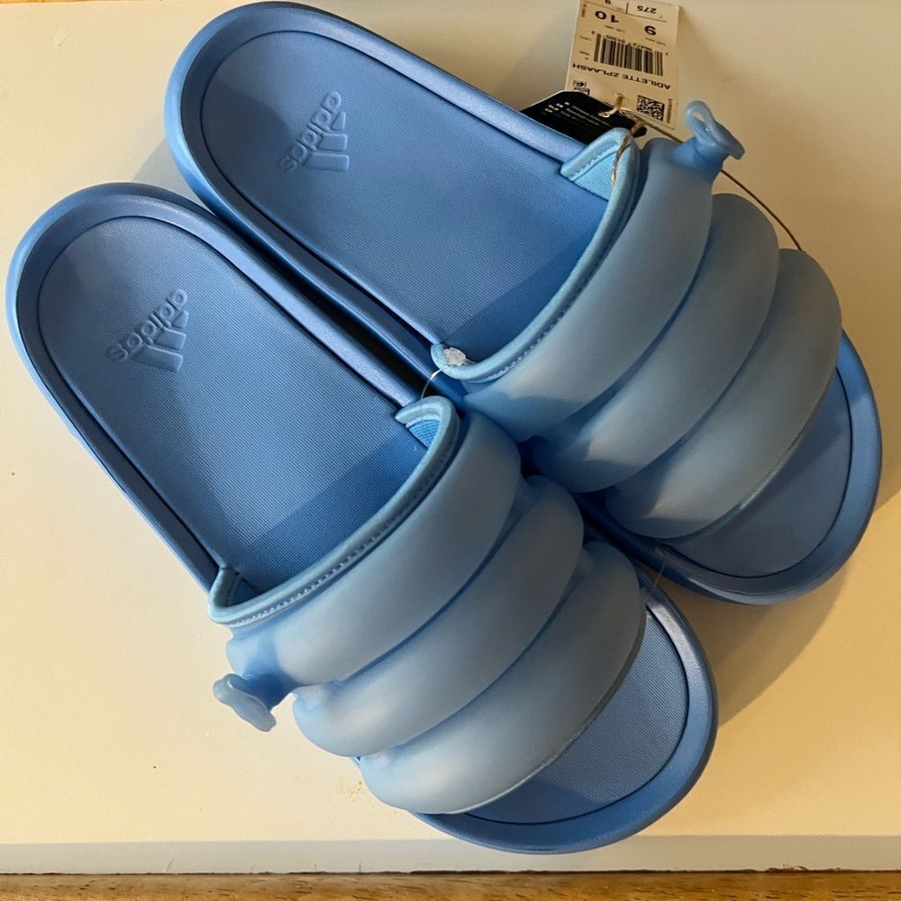 Adidas Zplaash Slides M9/W10 Blue Blast - Picture 3 of 7